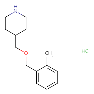 Piperidine, 4-[[(2-methylphenyl)methoxy]methyl]-, hydrochloride (1:1)