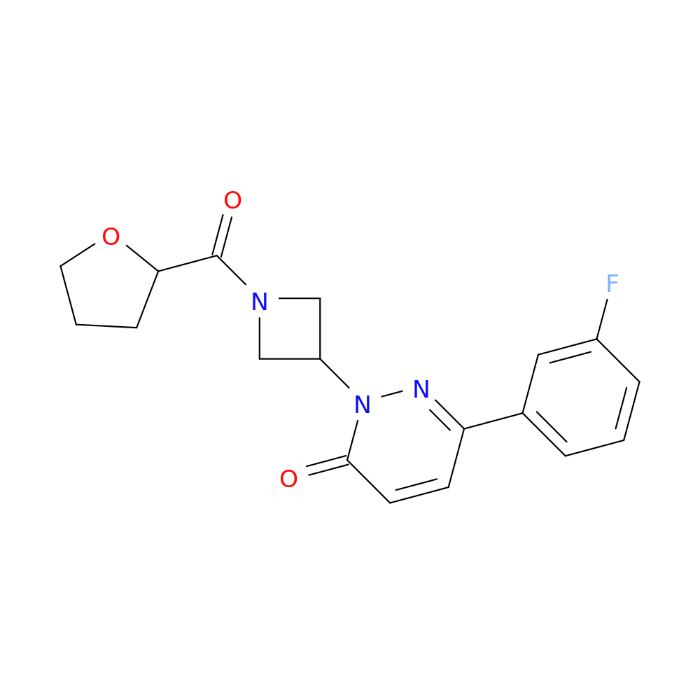 6-(3-fluorophenyl)-2-[1-(oxolane-2-carbonyl)azetidin-3-yl]-2,3-dihydropyridazin-3-one