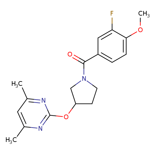2-{[1-(3-fluoro-4-methoxybenzoyl)pyrrolidin-3-yl]oxy}-4,6-dimethylpyrimidine
