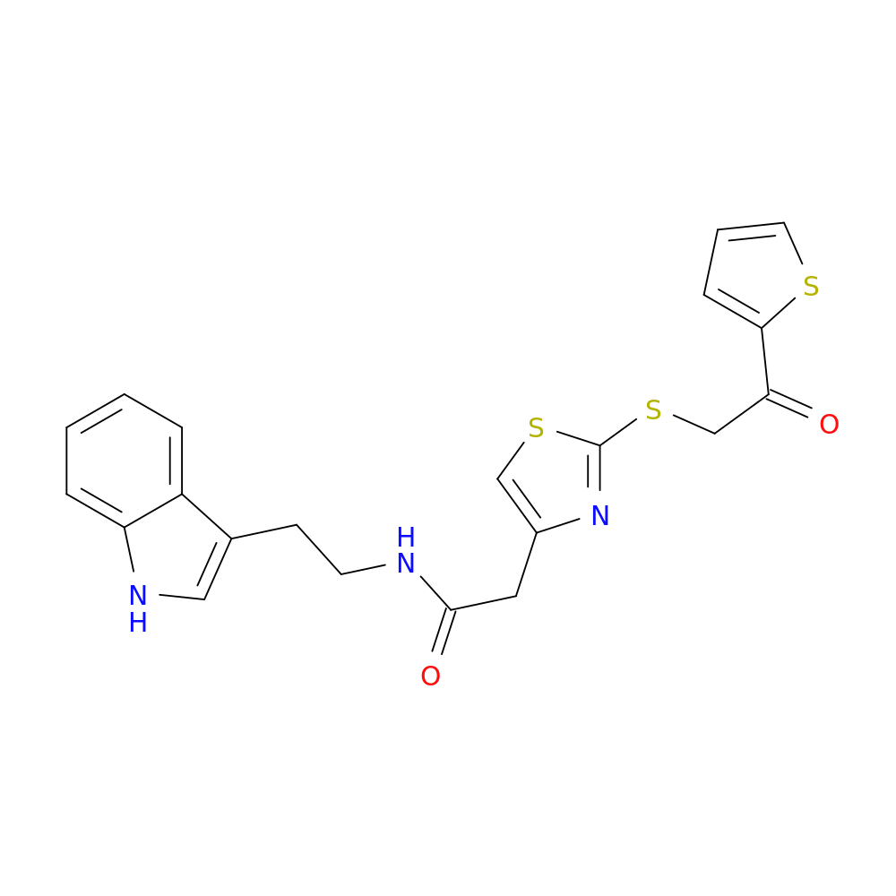 N-[2-(1H-indol-3-yl)ethyl]-2-(2-{[2-oxo-2-(thiophen-2-yl)ethyl]sulfanyl}-1,3-thiazol-4-yl)acetamide