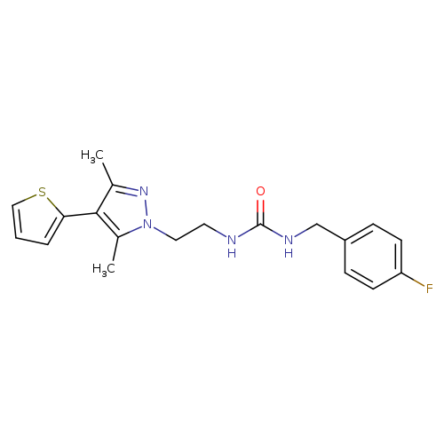 3-{2-[3,5-dimethyl-4-(thiophen-2-yl)-1H-pyrazol-1-yl]ethyl}-1-[(4-fluorophenyl)methyl]urea