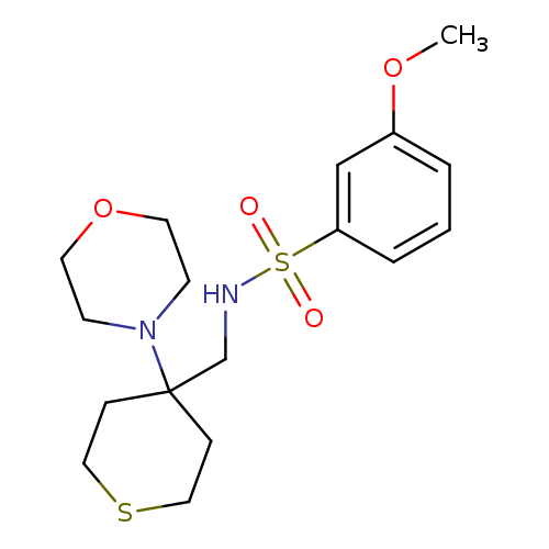3-methoxy-N-{[4-(morpholin-4-yl)thian-4-yl]methyl}benzene-1-sulfonamide