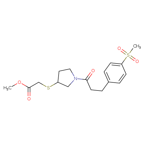 methyl 2-({1-[3-(4-methanesulfonylphenyl)propanoyl]pyrrolidin-3-yl}sulfanyl)acetate