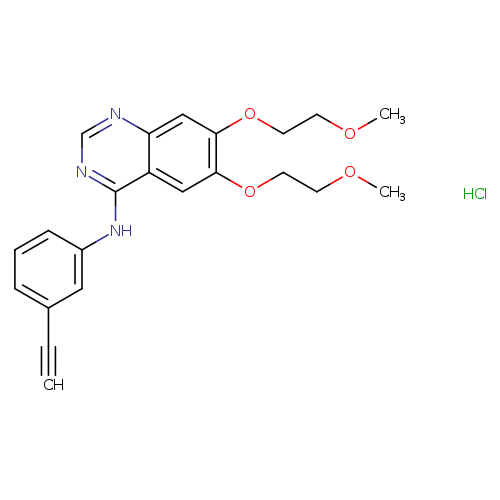 4-Quinazolinamine, N-(3-ethynylphenyl)-6,7-bis(2-methoxyethoxy)-, hydrochloride (1:1)