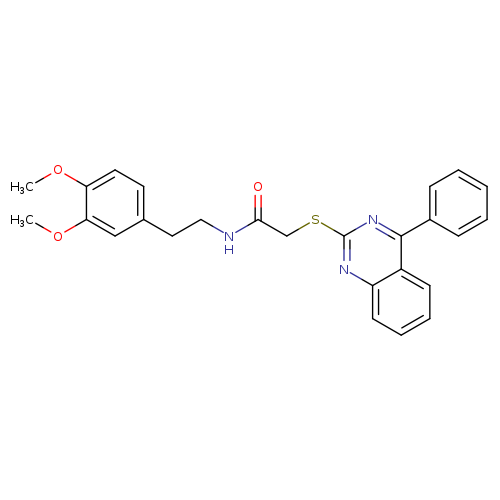 N-[2-(3,4-dimethoxyphenyl)ethyl]-2-[(4-phenylquinazolin-2-yl)sulfanyl]acetamide