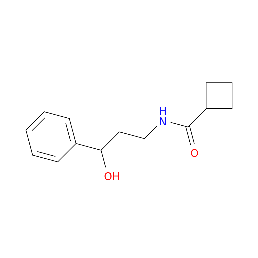N-(3-hydroxy-3-phenylpropyl)cyclobutanecarboxamide