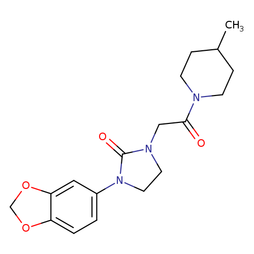 1-(2H-1,3-benzodioxol-5-yl)-3-[2-(4-methylpiperidin-1-yl)-2-oxoethyl]imidazolidin-2-one