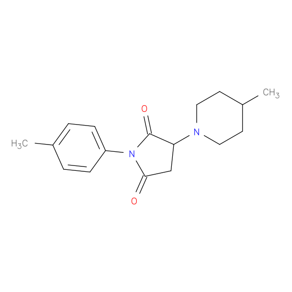 1-(4-methylphenyl)-3-(4-methyl-1-piperidinyl)-2,5-pyrrolidinedione