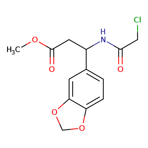 methyl 3-(2H-1,3-benzodioxol-5-yl)-3-(2-chloroacetamido)propanoate