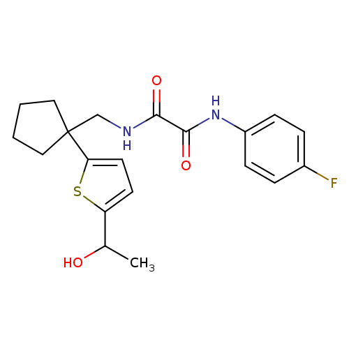 N'-(4-fluorophenyl)-N-({1-[5-(1-hydroxyethyl)thiophen-2-yl]cyclopentyl}methyl)ethanediamide