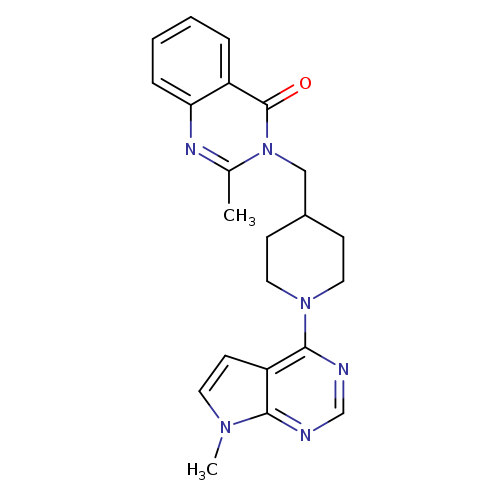 2-methyl-3-[(1-{7-methyl-7H-pyrrolo[2,3-d]pyrimidin-4-yl}piperidin-4-yl)methyl]-3,4-dihydroquinazolin-4-one