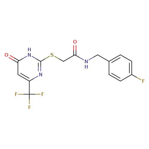 N-[(4-fluorophenyl)methyl]-2-{[6-oxo-4-(trifluoromethyl)-1,6-dihydropyrimidin-2-yl]sulfanyl}acetamide