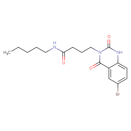 4-(6-bromo-2,4-dioxo-1,2,3,4-tetrahydroquinazolin-3-yl)-N-pentylbutanamide