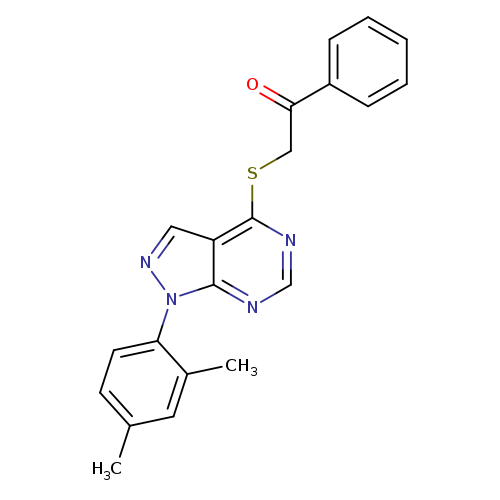 2-{[1-(2,4-dimethylphenyl)-1H-pyrazolo[3,4-d]pyrimidin-4-yl]sulfanyl}-1-phenylethan-1-one