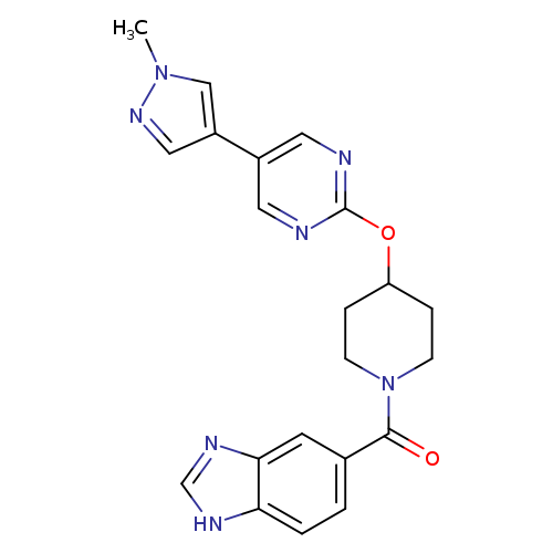 5-(4-{[5-(1-methyl-1H-pyrazol-4-yl)pyrimidin-2-yl]oxy}piperidine-1-carbonyl)-1H-1,3-benzodiazole