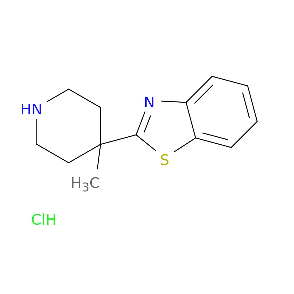 2-(4-methylpiperidin-4-yl)-1,3-benzothiazole hydrochloride