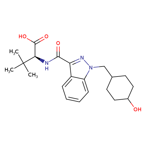 (S)-2-(1-((4-hydroxycyclohexyl)methyl)-1H-indazole-3-carboxamido)-3,3-dimethylbutanoicacid