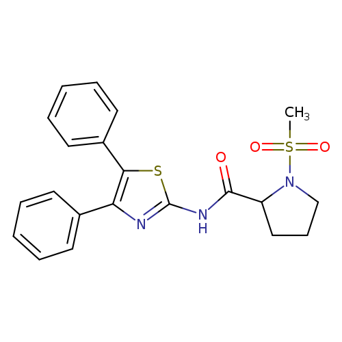 N-(4,5-diphenyl-1,3-thiazol-2-yl)-1-methanesulfonylpyrrolidine-2-carboxamide