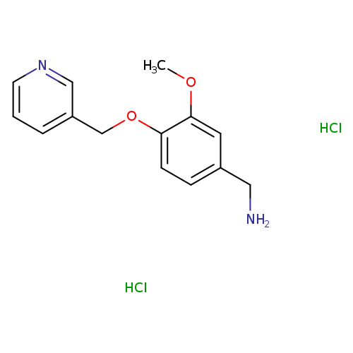 [3-methoxy-4-(pyridin-3-ylmethoxy)phenyl]methanamine dihydrochloride
