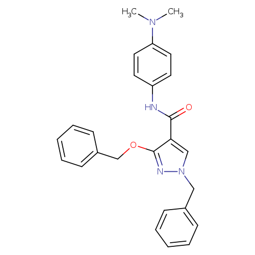 1-benzyl-3-(benzyloxy)-N-[4-(dimethylamino)phenyl]-1H-pyrazole-4-carboxamide