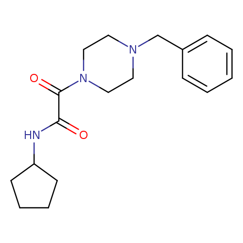 2-(4-benzylpiperazin-1-yl)-N-cyclopentyl-2-oxoacetamide