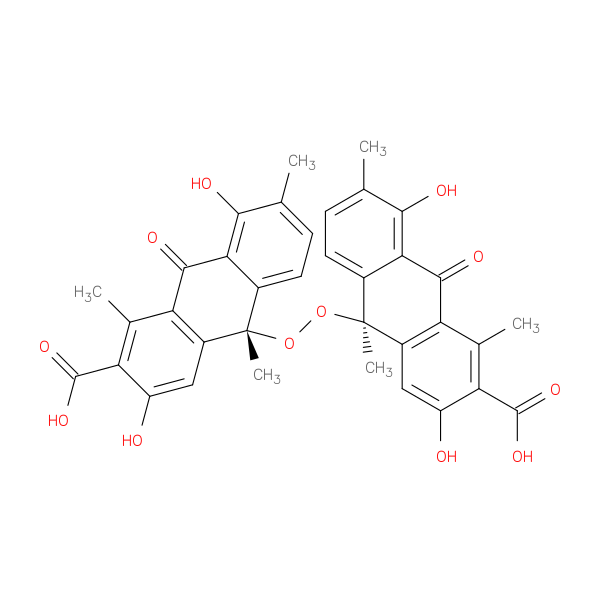 (10R)-10,10'R-dioxybis[9,10-dihydro-3,8-dihydroxy-1,7,10-trimethyl-9-oxo-2-anthracenecarboxylicacid]