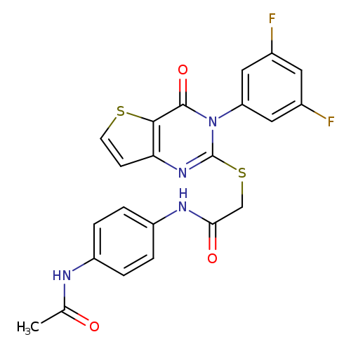 2-{[3-(3,5-difluorophenyl)-4-oxo-3H,4H-thieno[3,2-d]pyrimidin-2-yl]sulfanyl}-N-(4-acetamidophenyl)acetamide