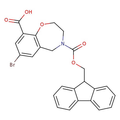7-bromo-4-{[(9H-fluoren-9-yl)methoxy]carbonyl}-2,3,4,5-tetrahydro-1,4-benzoxazepine-9-carboxylicacid