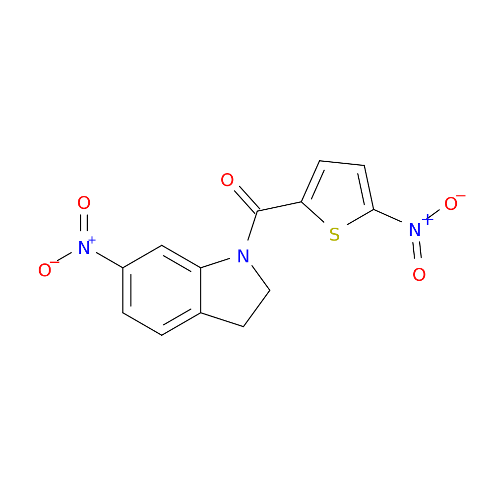 6-nitro-1-(5-nitrothiophene-2-carbonyl)-2,3-dihydro-1H-indole