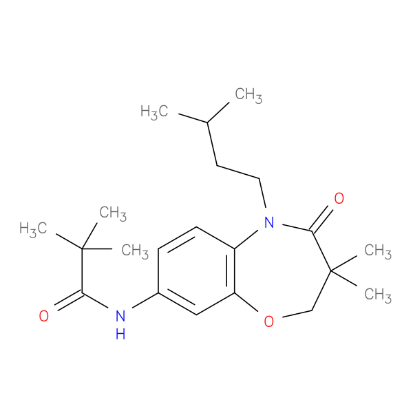 N-[3,3-dimethyl-5-(3-methylbutyl)-4-oxo-2,3,4,5-tetrahydro-1,5-benzoxazepin-8-yl]-2,2-dimethylpropanamide