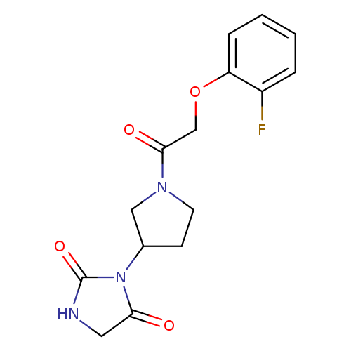 3-{1-[2-(2-fluorophenoxy)acetyl]pyrrolidin-3-yl}imidazolidine-2,4-dione