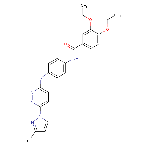 3,4-diethoxy-N-(4-{[6-(3-methyl-1H-pyrazol-1-yl)pyridazin-3-yl]amino}phenyl)benzamide