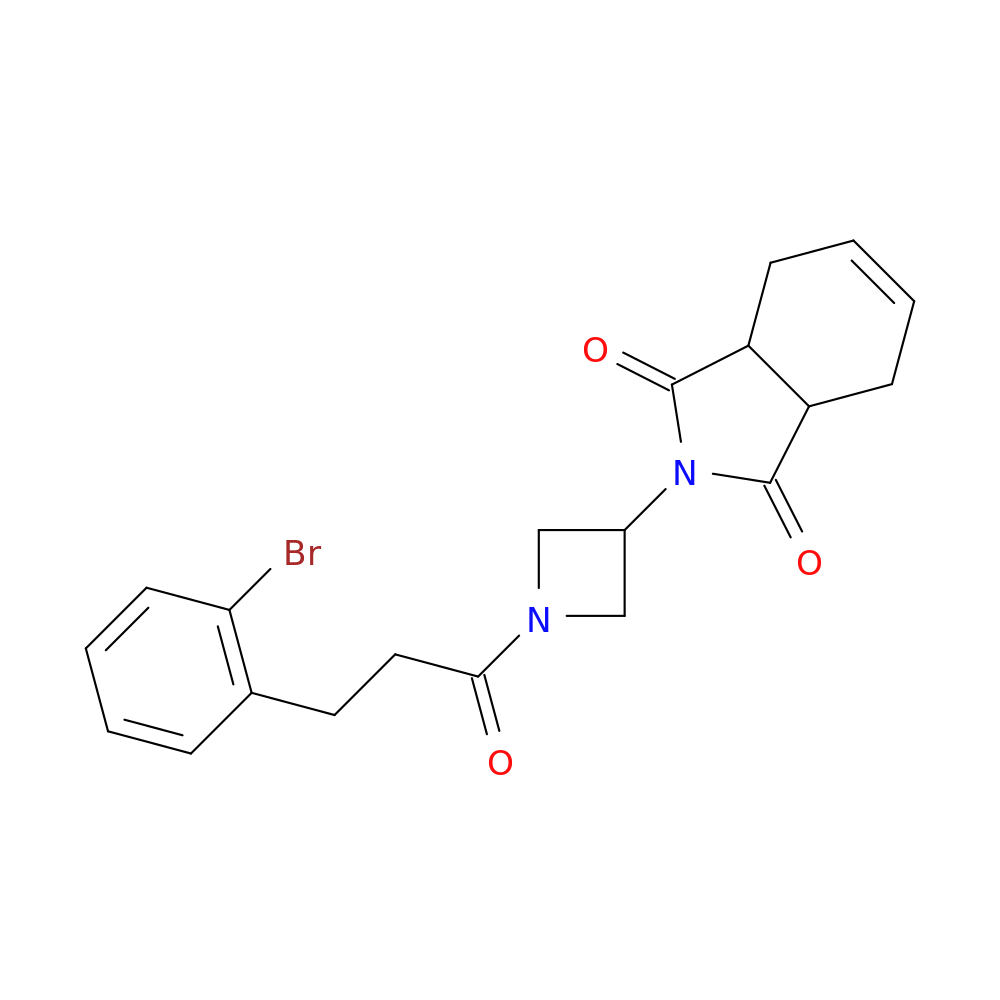 2-{1-[3-(2-bromophenyl)propanoyl]azetidin-3-yl}-2,3,3a,4,7,7a-hexahydro-1H-isoindole-1,3-dione
