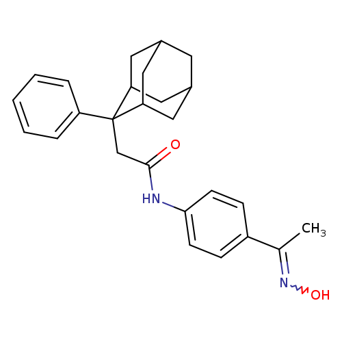 N-{4-[(1E)-1-(hydroxyimino)ethyl]phenyl}-2-(2-phenyladamantan-2-yl)acetamide
