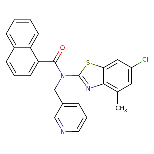 N-(6-chloro-4-methyl-1,3-benzothiazol-2-yl)-N-[(pyridin-3-yl)methyl]naphthalene-1-carboxamide