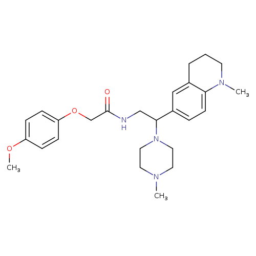 2-(4-methoxyphenoxy)-N-[2-(1-methyl-1,2,3,4-tetrahydroquinolin-6-yl)-2-(4-methylpiperazin-1-yl)ethyl]acetamide