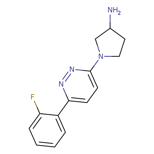 1-[6-(2-fluorophenyl)pyridazin-3-yl]pyrrolidin-3-amine