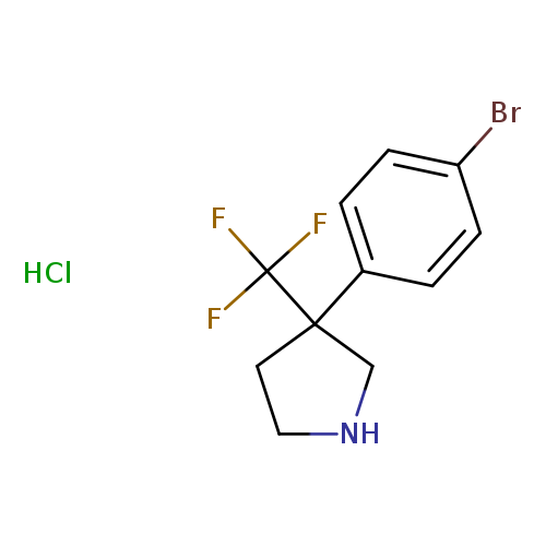 3-(4-bromophenyl)-3-(trifluoromethyl)pyrrolidine hydrochloride