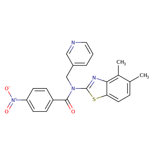 N-(4,5-dimethyl-1,3-benzothiazol-2-yl)-4-nitro-N-[(pyridin-3-yl)methyl]benzamide