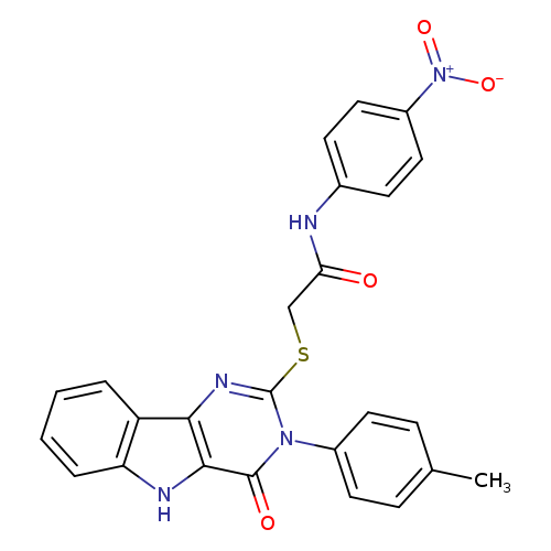 2-{[3-(4-methylphenyl)-4-oxo-3H,4H,5H-pyrimido[5,4-b]indol-2-yl]sulfanyl}-N-(4-nitrophenyl)acetamide