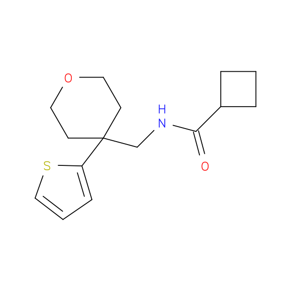 N-{[4-(thiophen-2-yl)oxan-4-yl]methyl}cyclobutanecarboxamide
