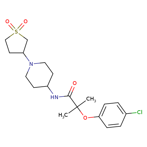 2-(4-chlorophenoxy)-N-[1-(1,1-dioxo-1lambda6-thiolan-3-yl)piperidin-4-yl]-2-methylpropanamide
