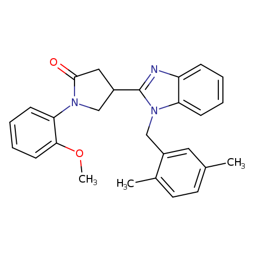 4-{1-[(2,5-dimethylphenyl)methyl]-1H-1,3-benzodiazol-2-yl}-1-(2-methoxyphenyl)pyrrolidin-2-one