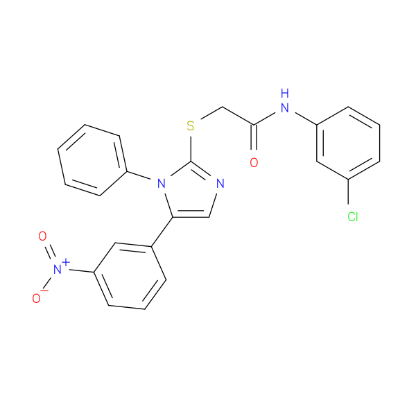 N-(3-chlorophenyl)-2-{[5-(3-nitrophenyl)-1-phenyl-1H-imidazol-2-yl]sulfanyl}acetamide