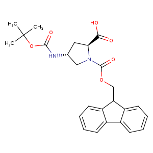(2S,4R)-1-(((9H-FLUOREN-9-YL)METHOXY)CARBONYL)-4-((TERT-BUTOXYCARBONYL)AMINO)PYRROLIDINE-2-CARBOXYLIC ACID