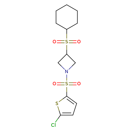1-[(5-chlorothiophen-2-yl)sulfonyl]-3-(cyclohexanesulfonyl)azetidine