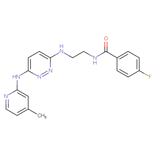 4-fluoro-N-[2-({6-[(4-methylpyridin-2-yl)amino]pyridazin-3-yl}amino)ethyl]benzamide