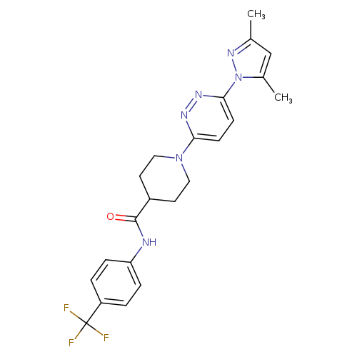 1-[6-(3,5-dimethyl-1H-pyrazol-1-yl)pyridazin-3-yl]-N-[4-(trifluoromethyl)phenyl]piperidine-4-carboxamide