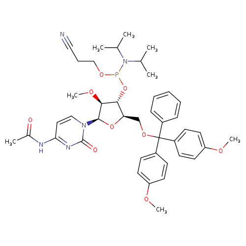 (2R,3R,4R,5R)-5-(4-Acetamido-2-oxopyrimidin-1(2H)-yl)-2-((bis(4-methoxyphenyl)(phenyl);methoxy)methyl)-4-methoxytetrahydrofuran-3-yl (2-cyanoethyl) diisopropylphosphoramidite