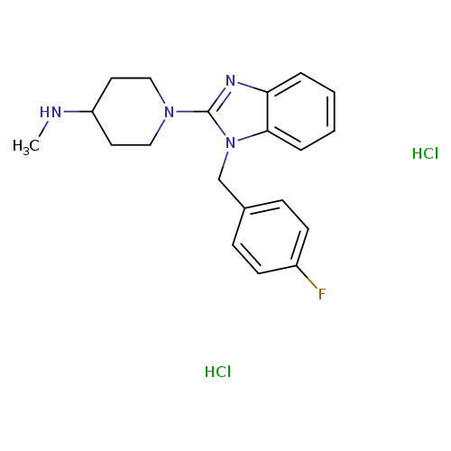 1-[1-[(4-Fluorophenyl)methyl]-1H-benzimidazol-2-yl]-N-methyl-4-piperidinamine dihydrochloride